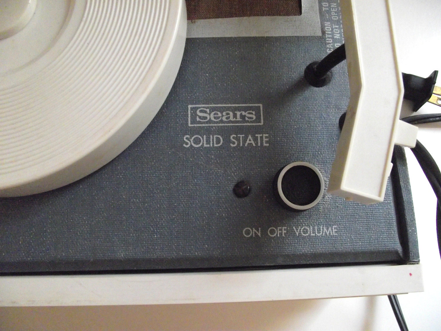 Vintage Sears Solid State Denim Blue Travel Record Player Etsy