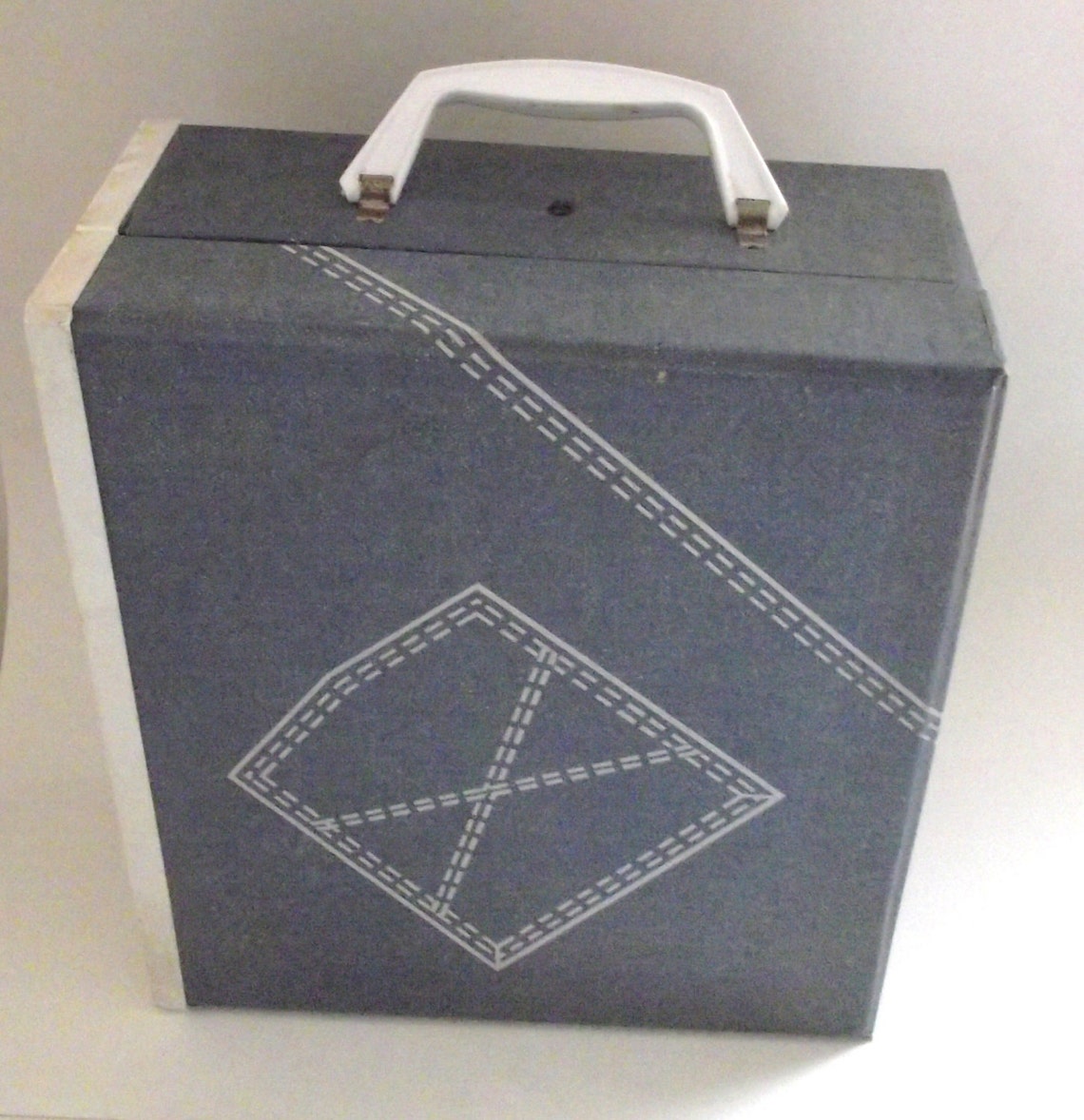 Vintage Sears Solid State Denim Blue Travel Record Player Etsy