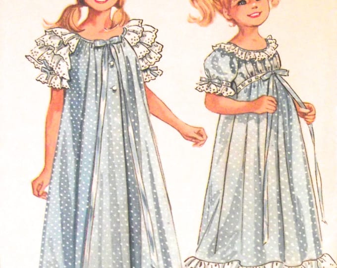 Vintage Sewing Pattern for Girls' Robe and Nightgown, Size 10 - Etsy
