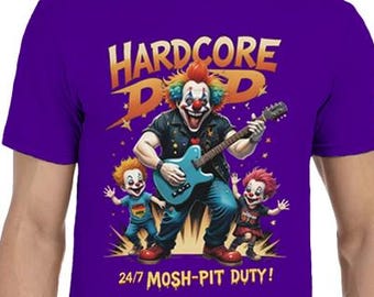 Hardcore Dad – 24/7 Mosh Pit Duty - Classic Unisex Crewneck T-shirt | Gildan® 64000