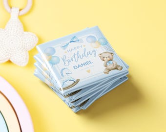 Personalized Birthday Magnet for Boys: Party Keepsake, Set of 10