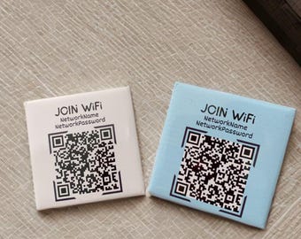 Custom QR Code Magnets for Easy Wi-Fi Access - Set of 9