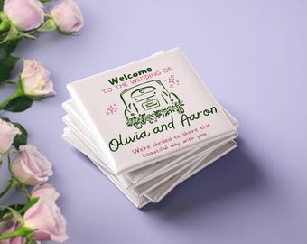 Imanes personalizados de bienvenida para coche para recién casados (juego de 10)