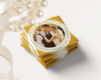 Custom Photo Wedding Magnet Favors: Personalized Thank You Gift (Set of 10, 2x2 inches)
