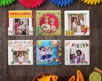 Imanes para marco de fotos del Cinco de Mayo: recuerdos de fiesta, juego de 6