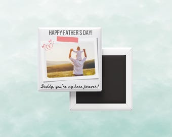 Father's Day Photo Magnet – Personalized Gift for Dad, Set of 6