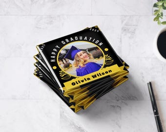 Imanes personalizados con foto de graduación: regalo de graduación personalizado (juego de 6)