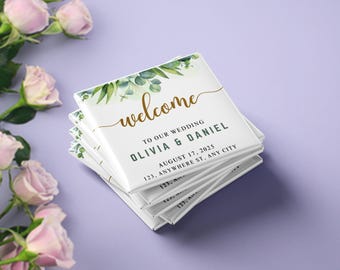 Imanes de bienvenida de boda personalizados: Recuerdo personalizado, juego de 10