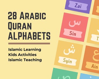Arabic Alphabet Flashcards: Quran Letters with Pronunciation (PDF Download)