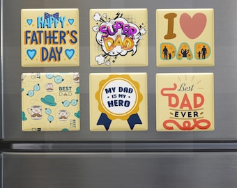 Father's Day Fridge Magnets: Super Dad Gift Set