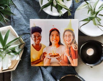 Imanes personalizados para fiesta de cumpleaños: recuerdos con foto personalizados (juego de 9)