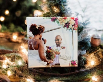 Imanes de boda personalizados con fotos: recuerdos personalizados, 2 x 2 pulgadas (juego de 9)