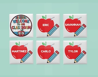 Custom Student Name Magnets, Classroom Decor, Teacher Gift