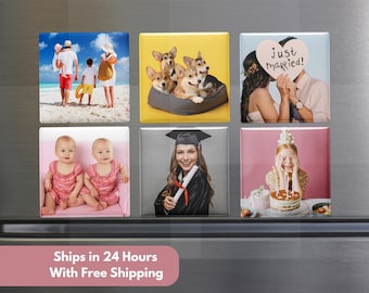 Personalized Photo Magnets: Custom Family Keepsake, Fridge Decor