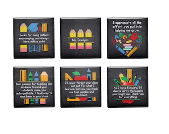 Juego de imanes de agradecimiento para profesores: regalos inspiradores de agradecimiento