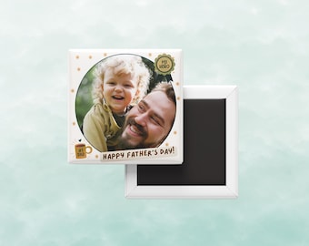 Personalized Father's Day Photo Magnets: Custom Dad Gift, Set of 6