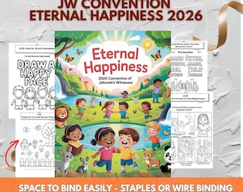 AGES 3-5 Eternal Happiness Convention Workbook Kids 2026 | JW KIDS Activity Book | Jehovah’s Witness Printable pdf