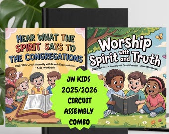 Conjunto de actividades del libro de trabajo "Asamblea de Circuito JW Kids 2025-2026" (PDF imprimible)