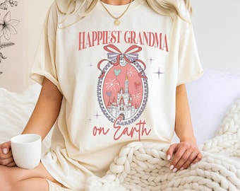 Disney Happiest Grandma on Earth Shirt,Disney Grandma T-Shirt,Disney Matching Familily Trip Tee,Disney Trip Outfits