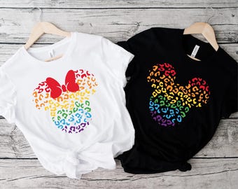 Mickey Minnie Rainbow Tee,Disney Pride Mickey and Minnie Mouse Shirt,Disney LGBT Couple Shirt,Rainbow Disney Pride Tee,Disney Mickey LGBTQ
