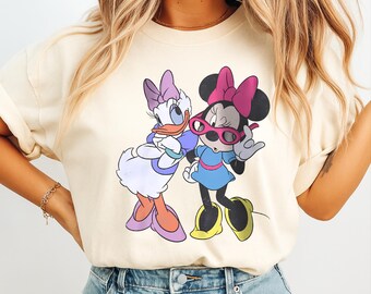 Comfort Color® Retro Minnie Daisy Shirt,Disney Bestie Vacation Shirt,Vintage Disney Friends Tee,Magical Kingdom Shirt,Best Friend Gift Tee