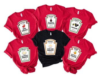 Camiseta de disfraz de condimento: Camisetas de Halloween del grupo Ketchup & Ranch