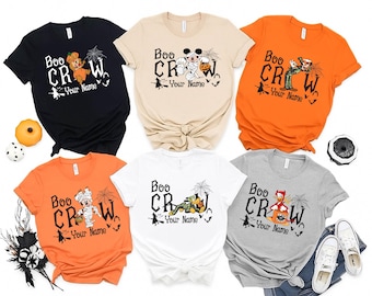 Disney Custom Boo Crew Shirt:Mickey & Friends Halloween T-Shirt,Disneyland Halloween Trip Tee