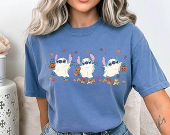 Comfort Colors Disney Ghost Stitch Halloween Shirt: Disney Stitch Halloween Tee and Sweater