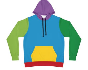 Felpa con cappuccio sportiva stile anni &#39;90 color block