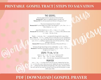Gospel Tract | Steps to Salvation | Salvation Prayer