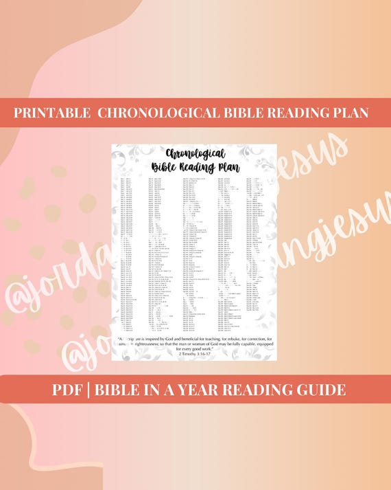 Chronological Bible Reading Plan | Bible in a Year Guide