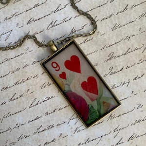 Casino  Necklace On Etsy 9 of Hearts  Jewelry By Alteredhead  Necklaces Playing Cards Card Game Card Poker Casino Blackjack Bingo  Hearts