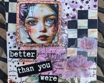 Mixed Media ATC: Conceptual Art Card  Be Better Handcrafted  by Alteredhead