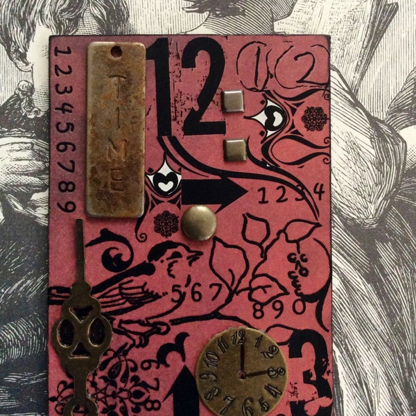 Time For Numbers Mixed Media  AcEo