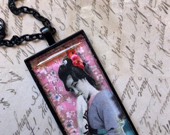 Ichisumi Pendant Necklace Geisha Girl Altered head On Etsy Pendant Statement Necklaces On Etsy Themed Necklace Popular On Etsy Geisha Girls