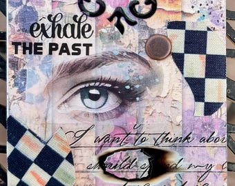 Mixed Media ACEO Art Card: Altered Art Philosophy, Patina Heart