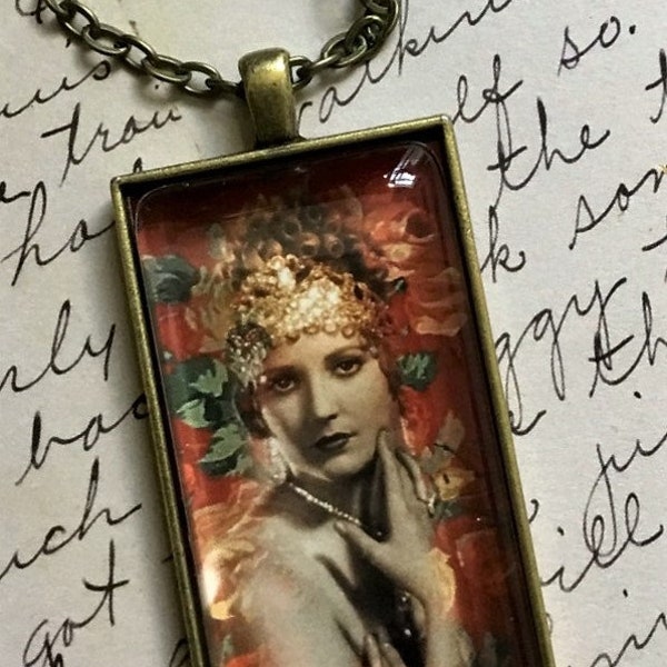 Madame X  BURLESQUE Style Pendant Necklace,  Alteredhead On ETSY ,  Necklaces On Etsy Flapper Jewelry, Gypsy Jewelry, Edgy Jewelry 2020 ETSY