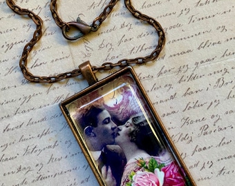 Romanticism Pendant Necklace  Valentines Day Gifts For Her Alteredhead On Etsy Romance On Etsy Themed Necklace Popular On Etsy Love Couples