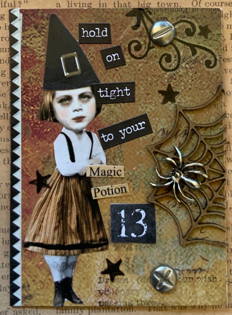 Magic Potion Artist Trading Cards Halloween Aceo Witches Altered Card