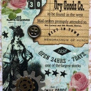 Her Beauty By Alteredhead On ETSY Artist Trading Cards Victorian Victorian Era Red Roses Cards Handmade ACEO Altered Artistry