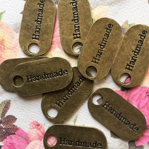 25 Stamped Handmade Metal Charms: DIY Jewelry Tags