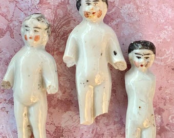 Frozen Charlotte Dolls Rare 3 Dolls Antique Collectibles