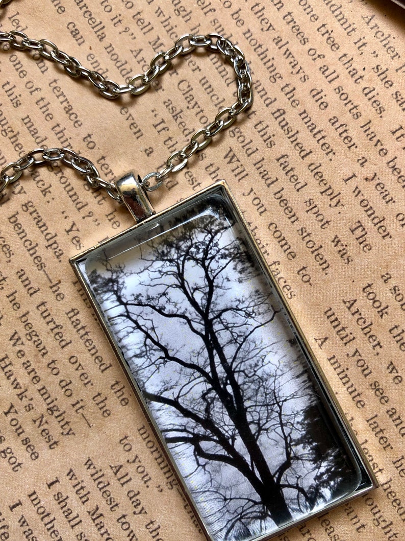 A Time To Be Alone Tree Pendant Necklace TREE Necklaces Bare Trees Jewelry Etsy Exclusives By Alteredhead ETSY Gothic Style Original Design
