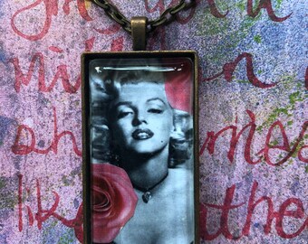 Marilyn Monroe Pendant Necklace , Fashion 2020 , Alteredhead  Necklaces On Etsy Themed Necklace Popular On Etsy Mariyn Monroe Necklaces Etsy