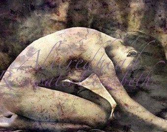 Impresión fotográfica alterada y perturbadora de 5x7 pulgadas, foto de desnudo creada por ALTEREDHEAD ART Print BOHO Ecléctico Atrevido Vintage
