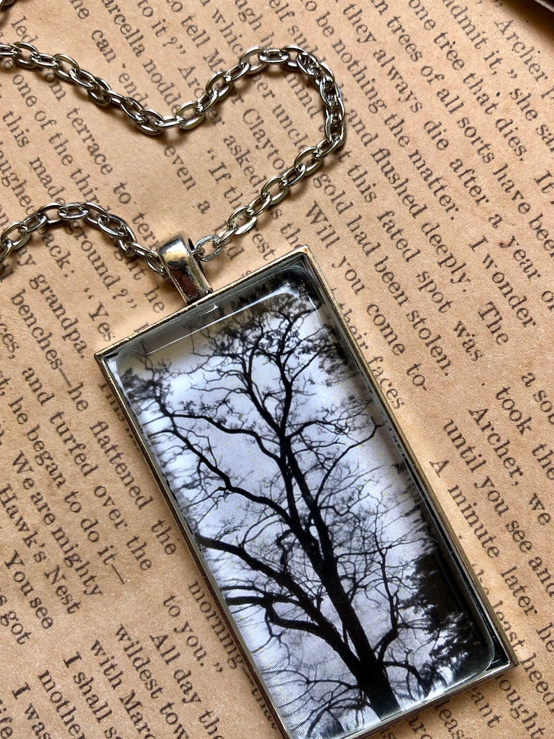 A Time To Be Alone Tree Pendant Necklace TREE Necklaces Bare Trees Jewelry Etsy Exclusives By Alteredhead ETSY Gothic Style Original Design