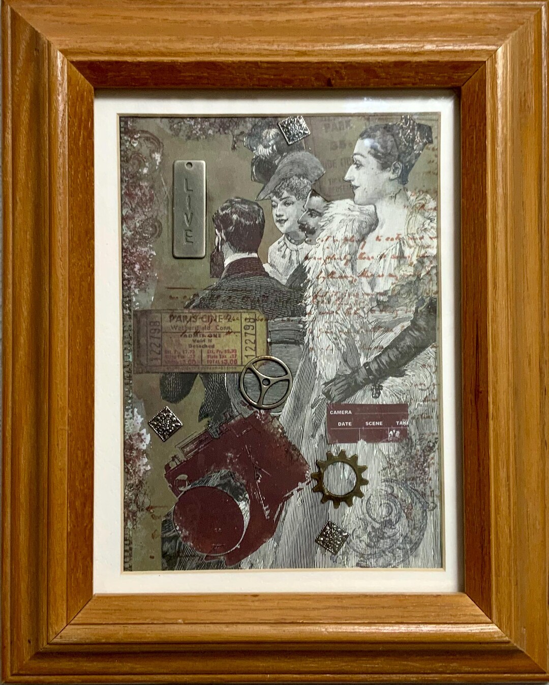 Speakeasy Collage Art: Vintage 1920s Mixed Media Assemblage - Etsy