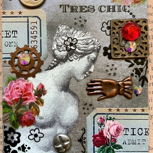 Tres Chic Aceo Originale Künstler-Sammelkarten Etsy Museum Alteredhead On ETSY STATUE Aceo Original Handmade Design Kunststatuen Mixed Media