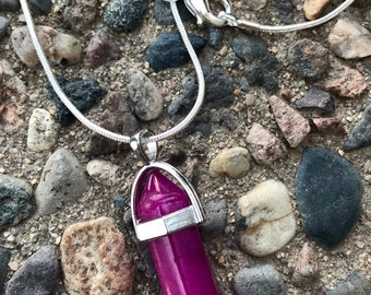Mystified Magenta Energy  Pendant  Sterling Silver Chain Crystal Jewelry Crystal Jewelry By Alteredhead on ETSY  Free Shipping Best of Etsy