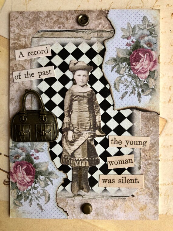 Her Beauty By Alteredhead On ETSY Artist Trading Cards Victorian Victorian Era Red Roses Cards Handmade ACEO Altered Artistry